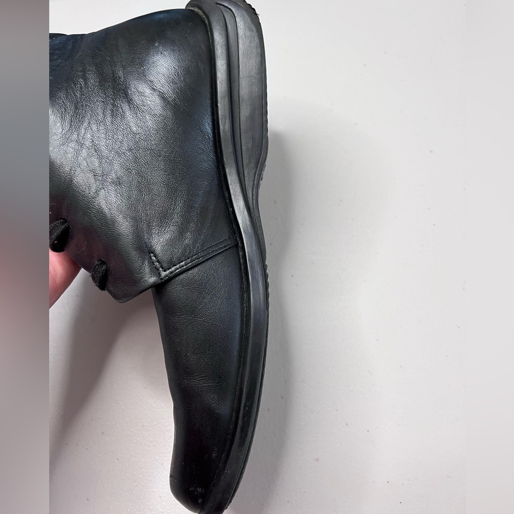 Rockport Grandma Lace Up Ankle Booties Black Leather Size 7 1/2 M - Picture 8 of 9